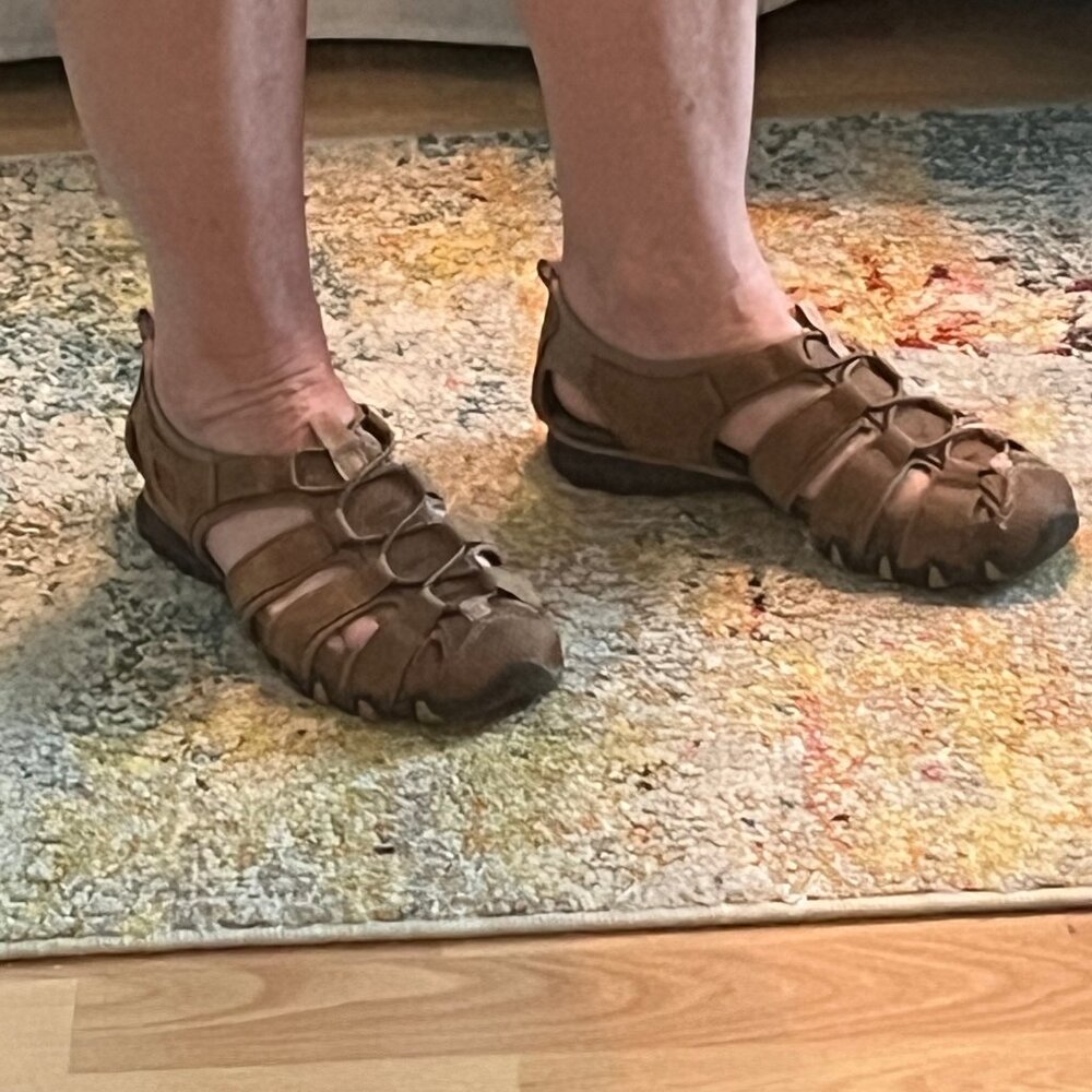 Skechers Brown Leather Trainers